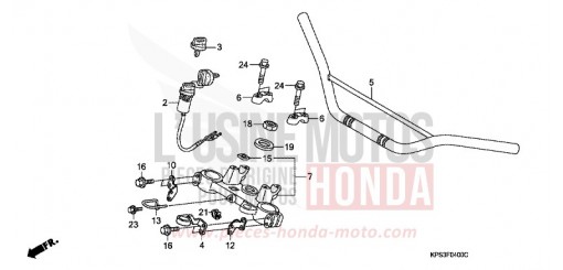 HANDLE PIPE/TOP BRIDGE CRF230F9 de 2009
